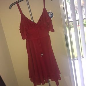 Red Off The Shoulder Dress
